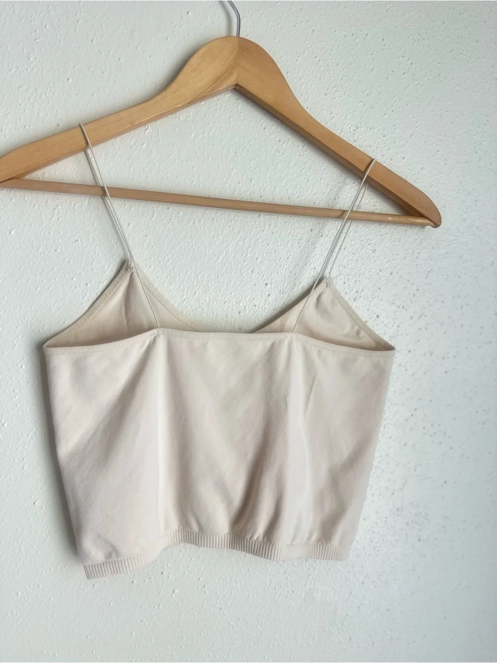 Free People Cream Spaghetti Strap Crop Cami